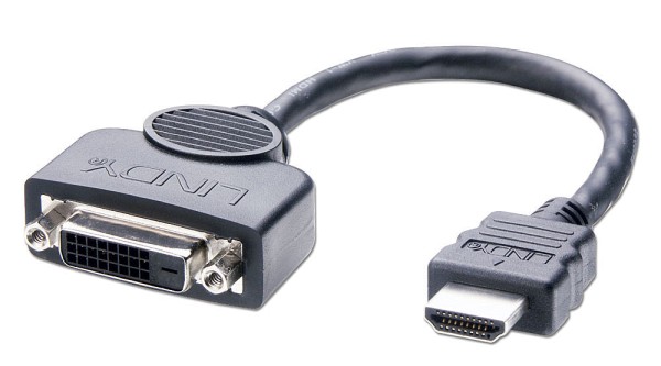 LINDY HDMI Stecker / DVI-D Buchse Adapterkabel 0.2m