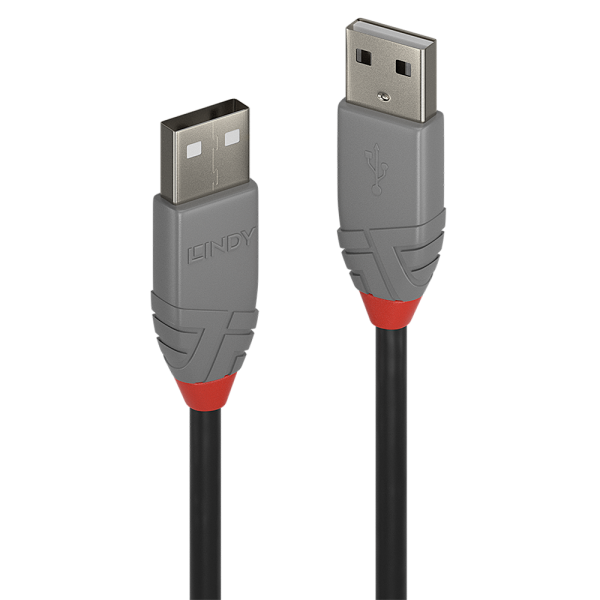 LINDY 1m USB 2.0 Typ A Kabel, Anthra Line