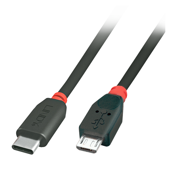 LINDY Premium USB 2.0 Kabel Typ C/Micro-B 2m