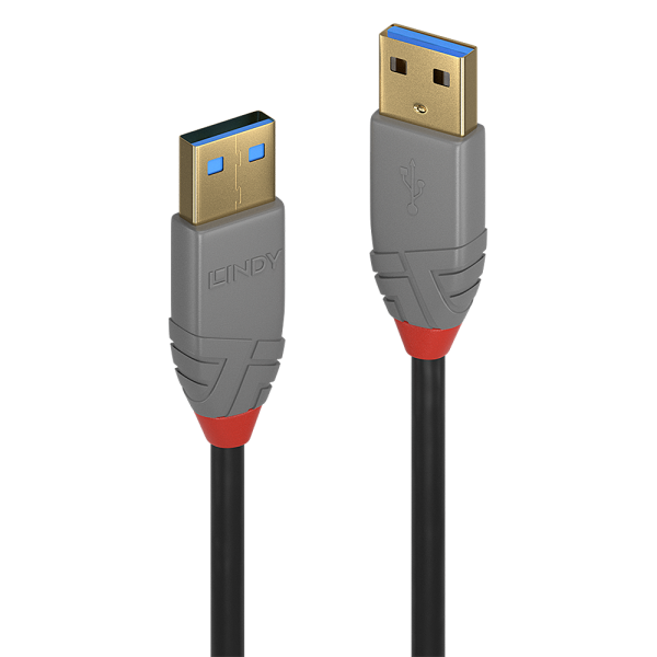 LINDY 2m USB 3.0 Typ A Kabel, Anthra Line