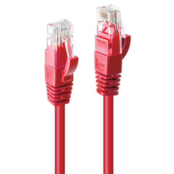 LINDY 0.3m Cat.6 U/UTP Netzwerkkabel, rot