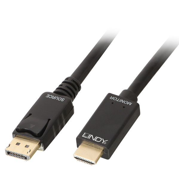 LINDY 1m DisplayPort an HDMI 10.2G Kabel