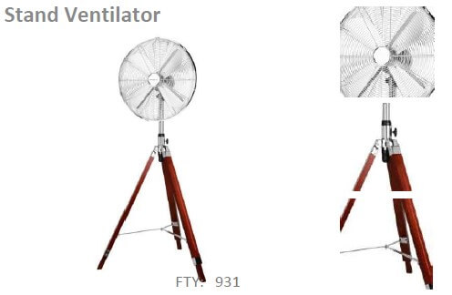 Emerio Stand-Ventilator 40cm 3 Geschw. 4 Blätter 130cm | Ventilatoren