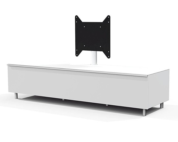 Spectral Just-Racks, breites TV Möbel, weiß, mit TV Säule VESA 100x100, 200x200, 400x400