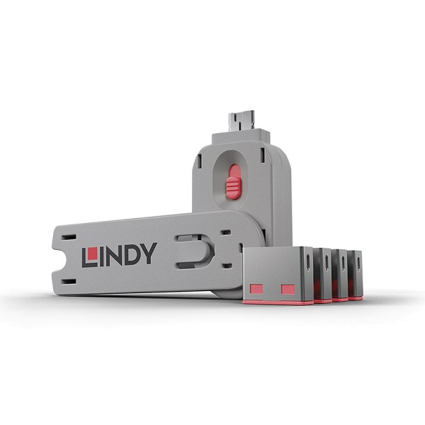 LINDY USB Typ A Port Schloss, pink