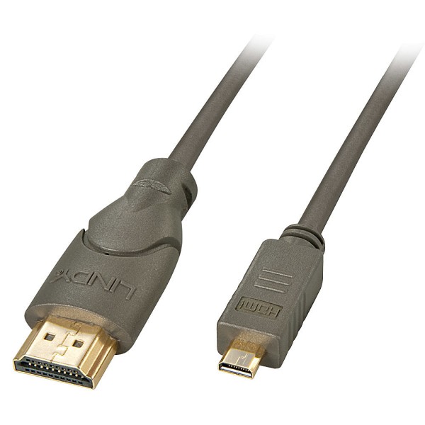 LINDY High-Speed-HDMI®-Kabel, Typ A/D (Micro), 2,0m