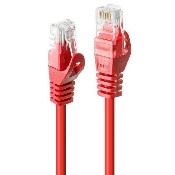 LINDY 0.5m Cat.6 U/UTP Netzwerkkabel, rot