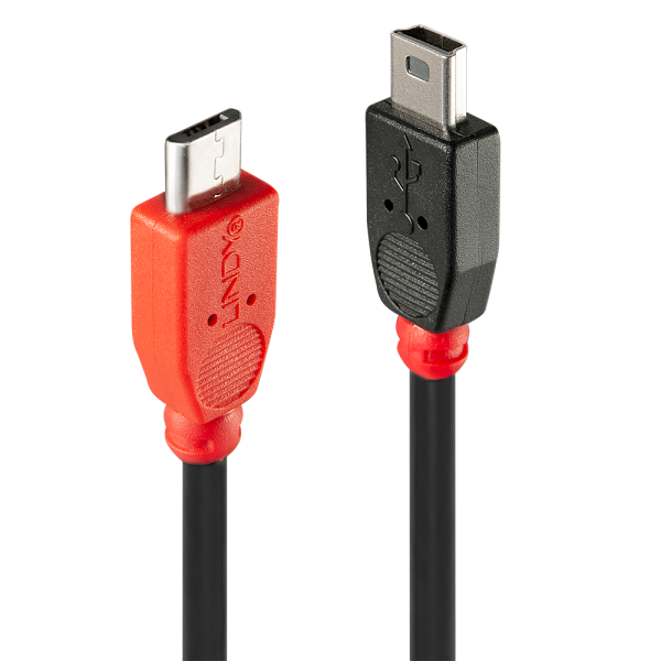 LINDY USB 2.0 Kabel Micro-B/Mini-B OTG, 2m