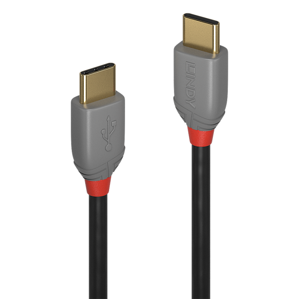 LINDY 0,5m USB 2.0 Typ C Kabel, Anthra Line