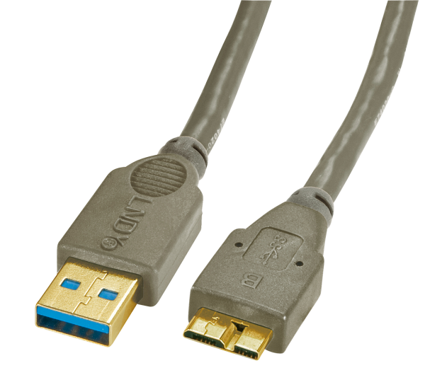 LINDY USB 3.0 Kabel Typ A/Micro-B anthrazit, 3m